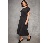 Live Unlimited Live Unlimited Black Draped Side Maxi Dress Black 54