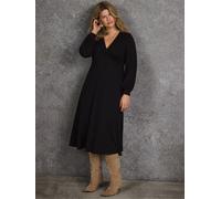 Live Unlimited Live Unlimited Black Jersey Wrap Dress Black 48