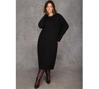 Live Unlimited Live Unlimited Black Round Neck Knit Jumper Dress Black 54