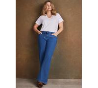 Live Unlimited Live Unlimited Blue Drawstring Wide Leg Jeans
