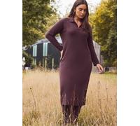 Live Unlimited Live Unlimited Brown late Polo Neck Knitted Dress Brown 18