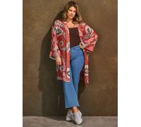 Live Unlimited Live Unlimited Pink Paisley Print Kimono