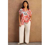 Live Unlimited Live Unlimited Pink Petite Paisley Print Short Sleeve Top