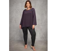 Live Unlimited Live Unlimited Purple Hotfix Hanky Hem Overlay Blouse