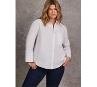 Live Unlimited Live Unlimited White Poplin Button Detail Shirt White 14