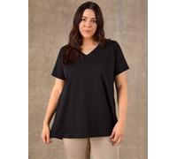 Live Unlimited T-shirt Live Unlimited en coton slub long à col en V