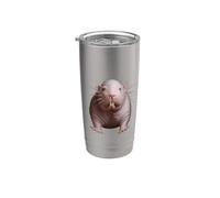 Live Weird Funny Naked Taupe Rat étrange Animal Gobelet isotherme en acier inoxydable double paroi