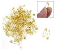 live-wire-direct 100 Small Tiny Gold Metal Steel Mini Safety Pins 2cm 20mm by live-wire-direct