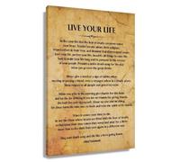 Live Your Life Chief Tecumseh Poem Wall Art Motivational Quote Canvas Print for Farmhouse Bathroom Bedroom Office Decor(Unframed,16x24inch(40x60cm))