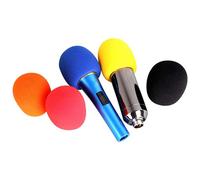 Livecitys Bonnette épaisse en mousse pour microphone type boule - 5 couleurs - Rouge