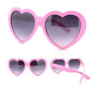 Livecitys Mode Homme Femme été Drôle Amour Forme De Coeur Lunettes De Soleil Lunettes De Soleil Cadeau pour Accessoire De Déguisement Hippie Rose