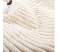 LIVEDECO Housse Vide Pouf Géant XL Intérieur Velours Côtelé Beige BiG52