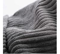 LiveDeco - Housse Vide Pouf Géant XL Intérieur Velours Côtelé Gris BiG52