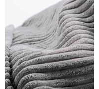 LIVEDECO - Housse Vide Pouf Géant XL Intérieur Velours Côtelé Gris ClairBiG52