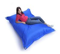 LIVEDECO - Pouf Extérieur, Outdoor, Jardin, Terrasse, Bleu BiG52 Iron RAW