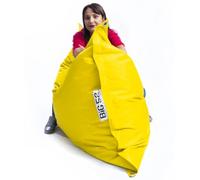 LIVEDECO - Pouf Extérieur, Outdoor, Jardin, Terrasse, Jaune BiG52 Iron RAW