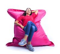 LIVEDECO - Pouf Extérieur, Outdoor, Jardin, Terrasse, Rose BiG52 Iron RAW