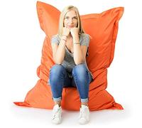 LIVEDECO - Pouf Géant XL 160 x120 cm Intérieur et Extérieur, Déhoussable, Salon, Jardin, Orange BiG52