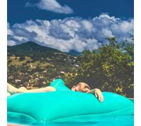 LIVEDECO - Pouf Géant XXL Déhoussable, Flottant pour Piscine, Turquoise Pool BiG52