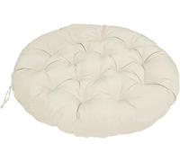 LIVEDOLLS Papasan Coussins De Chaise Ronds, Coussin De Jardin,Doux Épais Coussin Fauteuil Papasan Coussin Fauteuil Rotin pour Jardin ExtéRieur, Balcon Et Salon(Beige,60x60cm)