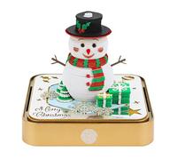 LiveGo Calendrier 2026 3D - Calendrier de bureau en papier sculpté avec lumière LED - Bloc-notes - Décoration à faire soi-même pour Noël, pendaison de crémaillère, bureau, maison (bonhomme de neige)