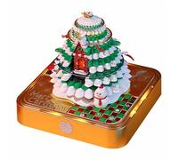 LiveGo Calendrier 2026 3D - Calendrier de bureau en papier sculpté avec lumière LED - Bloc-notes - Décoration à faire soi-même pour Noël, pendaison de crémaillère, bureau, maison
