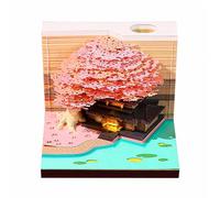 LiveGo Calendrier 2027 3D - Sculpture en papier léger à LED, calendrier d'art de bureau avec bloc-notes, cadeau de décoration DIY pour Noël, pendaison de crémaillère, bureau, maison