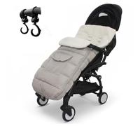 LiveGo Chancelière universelle pour poussette, sac de couchage d'hiver imperméable et coupe-vent avec doublure en polaire, orteils confortables réglables pour bébé et enfant