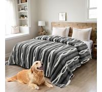 LiveGo Couverture en Fausse Fourrure de Lapin, Ultra-Douce et épaisse, réversible, à Grosses Bulles, pour canapé et lit, élégante et Confortable, Couverture pelucheuse pour Chambre à Coucher