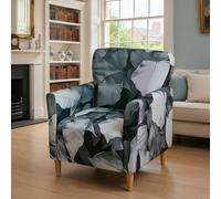 LiveGo - Housse de chaise de banquet extensible, housses de chaise tricotées avec accoudoirs, housse de chaise antidérapante et imperméable pour salon, bureau, réception et protecteur de meubles pour