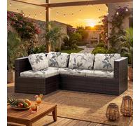 LiveGo Housse de coussin extensible pour canapé d'extérieur - Housse de coussin de rechange douce et flexible - 8 fleurs