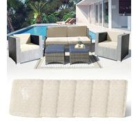 LiveGo Housse de coussin extensible pour canapé d'extérieur - Housse de protection souple et flexible - 6 - Beige