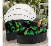 LiveGo Housse de coussin pour daybed d'extérieur, housse de daybed de remplacement de 168 cm avec bande élastique, housse de coussin pour lit de soleil, housses de coussin rondes pour l'extérieur (été