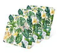 LiveGo Housse de Coussin pour Terrasse Extérieure, Housses de Rechange Lavables pour Canapé et Coussins d'Extérieur, Protège-sièges Doux et Durables pour Meubles de Terrasse (3, Feuilles Vertes)