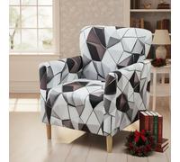 LiveGo - Housse de protection extensible pour fauteuil de banquet, housses de chaise tricotées avec accoudoirs, housse de chaise antidérapante et imperméable pour salon, bureau, réception, et