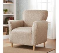 LiveGo - Housse de protection pour fauteuil de banquet extensible, housses de chaise tricotées avec accoudoirs, housse de chaise antidérapante et imperméable pour salon, bureau, réception et