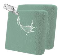 LiveGo Housses de coussin de terrasse d'extérieur, housses de rechange lavables pour canapé et canapé d'extérieur, douces et durables pour meubles de terrasse (2, vert pois)