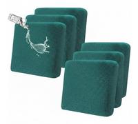 LiveGo Housses de coussin de terrasse d'extérieur, housses de rechange lavables pour canapé et canapé, douces et durables pour meubles de terrasse (6, vert foncé)