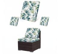 LiveGo Housses de coussin pour patio extérieur, Housses de rechange lavables pour canapés et fauteuils d’extérieur, Protège-sièges souples et durables pour meubles de jardin (3, Feuilles vertes B)