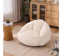 LiveGo Pouf avec soutien dorsal ergonomique et mousse à mémoire de forme - Velours côtelé douillet - Utilisation polyvalente dans le salon, la chambre, le bureau et la salle de jeux
