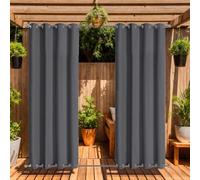 LiveGo Rideaux d'extérieur Imperméables avec Œillets (Haut et Bas), 2 Panneaux Occultants Anti-UV et Coupe-Vent pour Terrasse, Pergola, Jardin, Véranda, Balcon