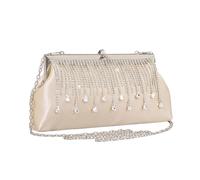 LiveGo Sac de soirée pour femme avec nœud scintillant pour mariage, fête, cocktail, bal de fin d'année, abricot, M