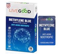 LIVEGOOD™ Bandes de dissolution bleu de méthylène Nootropic pour une absorption maximale, aide à promouvoir la concentration et la santé cognitive et cérébrale, testé par des tiers, 15 bandes