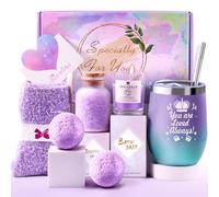 LIVEHITOP Cadeau Femme 8PCS Personnalisé Coffrets Cadeau Inclus Mug Isotherme Soeur Maman Collegue Amie Cadeau Noël, Fête des Mères, Saint-Valentin