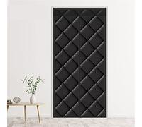 Liveinu Isolant Thermique Isolation Porte Avec Magnétique Moustiquaire Rideau De Porte Isolant Coton Rideau d'occultation Coupe-vent Imperméable Isolation Phonique 95x200cm Noir