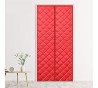 Liveinu Isolant Thermique Isolation Porte Avec Magnétique Moustiquaire Rideau De Porte Isolant Coton Rideau d'occultation Coupe-vent Imperméable Isolation Phonique 80x220cm Rouge