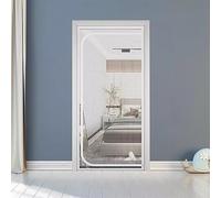 Liveinu Magnétique Moustiquaire pour Porte, Rideau de Porte Antimoustique, Moustiquaire Mailles ultra fines pour Couloirs, Portes, Patio, Fermeture Fermeture éclair, C Blanc, 85x195cm