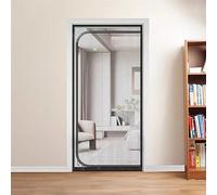 Liveinu Magnétique Moustiquaire pour Porte, Rideau de Porte Antimoustique, Moustiquaire Mailles ultra fines pour Couloirs, Portes, Patio, Fermeture Fermeture éclair, C Noir, 120x220cm
