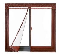 Liveinu Moustiquaire de Porte Ou Fenetre Magnetique Rideau Moustiquaire De Porte Avec Aimants 60x120cm Marrón