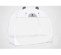 Liveinu Moustiquaire Pop Up pour Lit Bébé Fermeture à Glissière à Double Porte Tente Portable Moustiquaire de Voyage Tente Pliante de Lit de bébé Lit Tente Moustiquaire Pop Up Ours 160x80x120cm